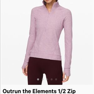 Lululemon half zip our run the elements